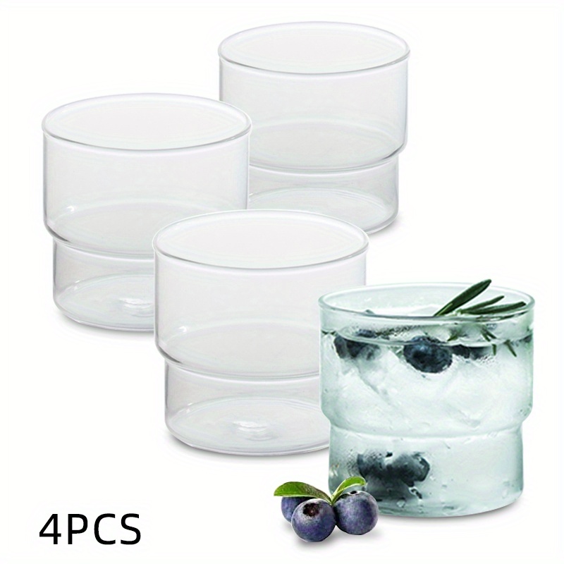  ULTECHNOVO 6 tazas de café de cristal, vasos de café  transparentes, tazas de té, vasos de cerveza, vasos para bebidas, jugo,  latte, tazas de capuchino, tazas de cerveza, tazas de agua