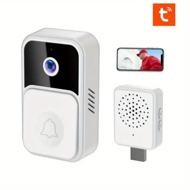 tuya wifi smart doorbell outdoor waterproof wireless door bell camera intercom battery powered doorbell camera without battery details 0