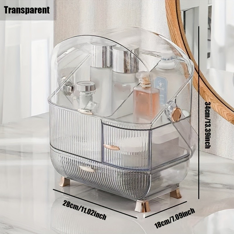 Transparent Dust-proof Skin Care Products Cosmetics Large-capacity