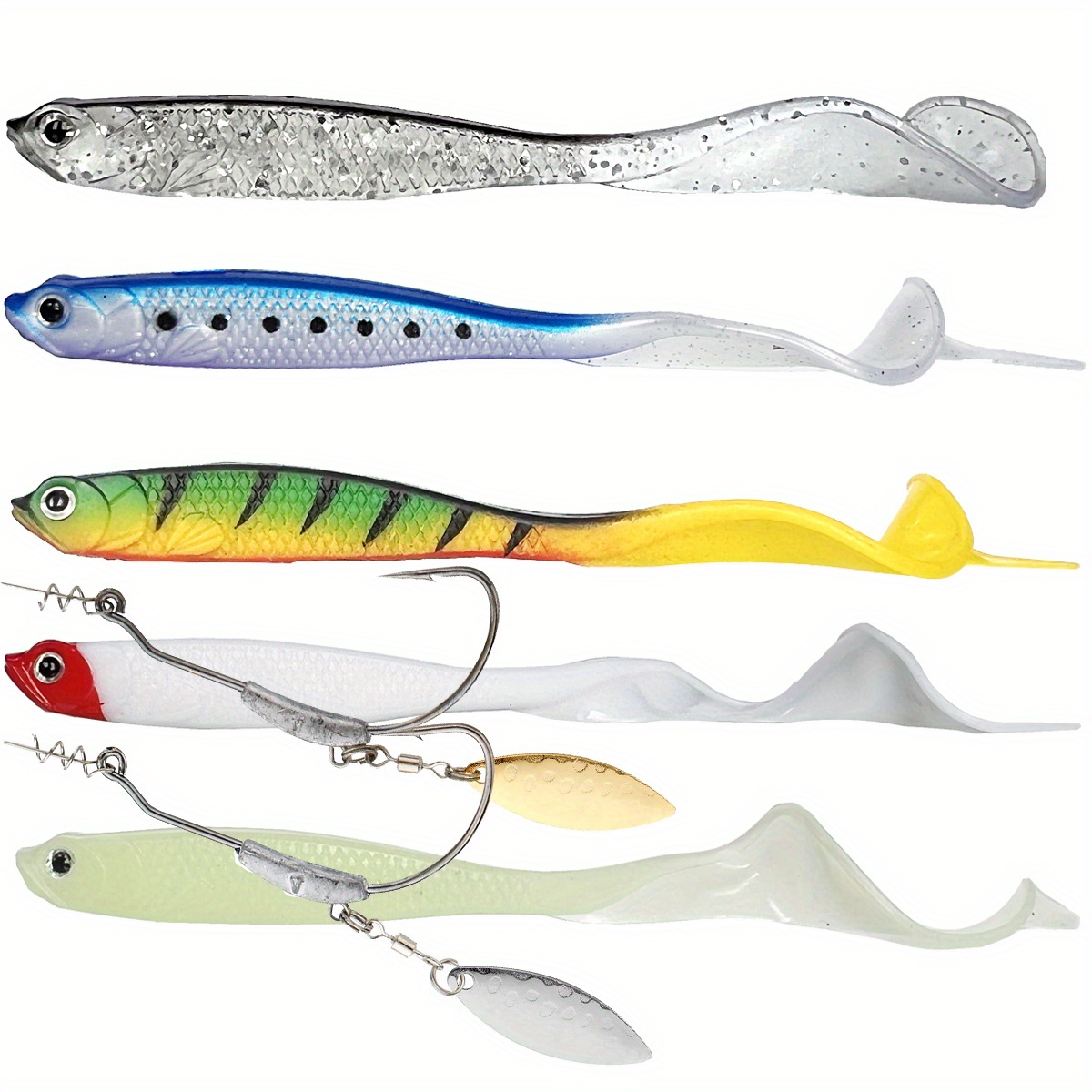 Pristin Soft Bait,Lures Soft Lures Soft Bait Soft Lures Saltwater 5pcs  Lures Soft Wemay mewmewcat 
