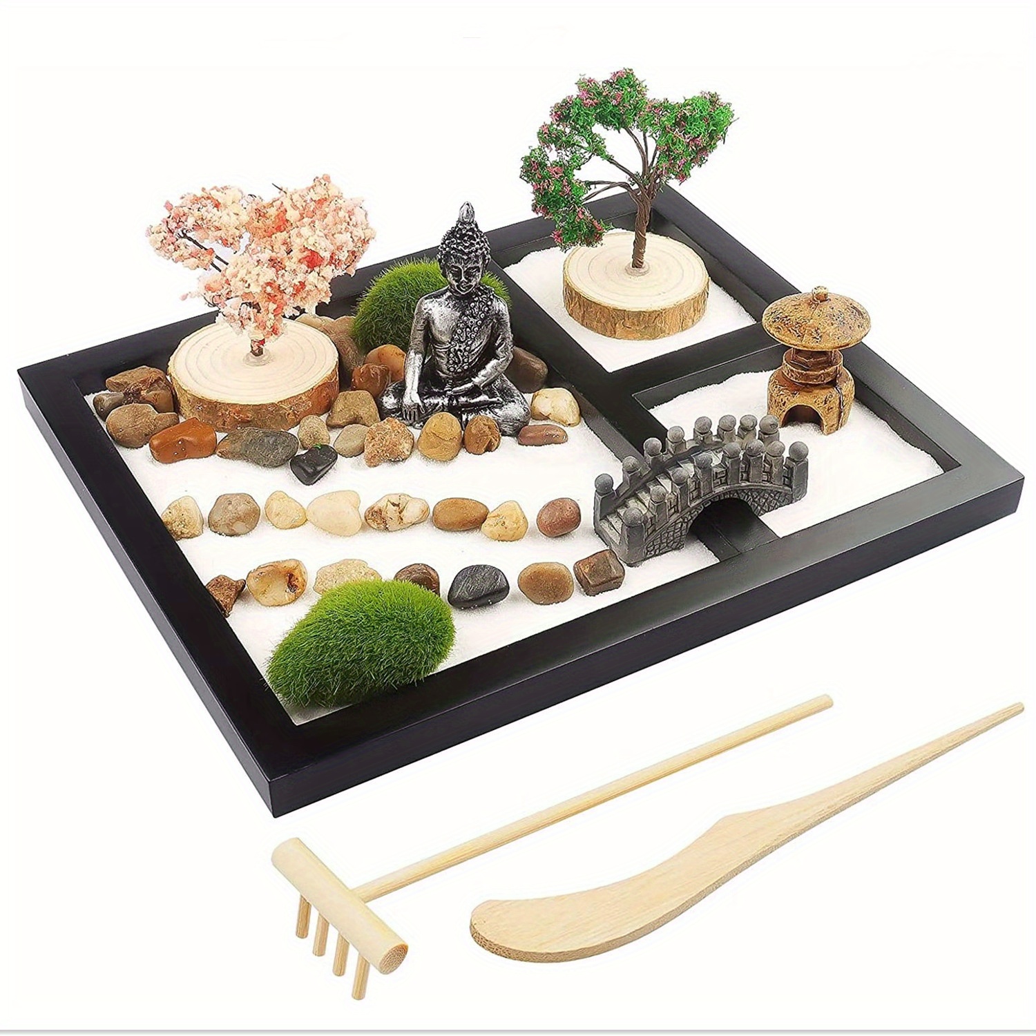 1pc Table De Sable De Jardin Zen Décoration De La Maison Résine Miniature  Simple Artisanat De Bouddha Étagère De Bureau Décoration D'ordinateur De  Bureau, Décoration De Scène, Décoration De Bureau - Temu