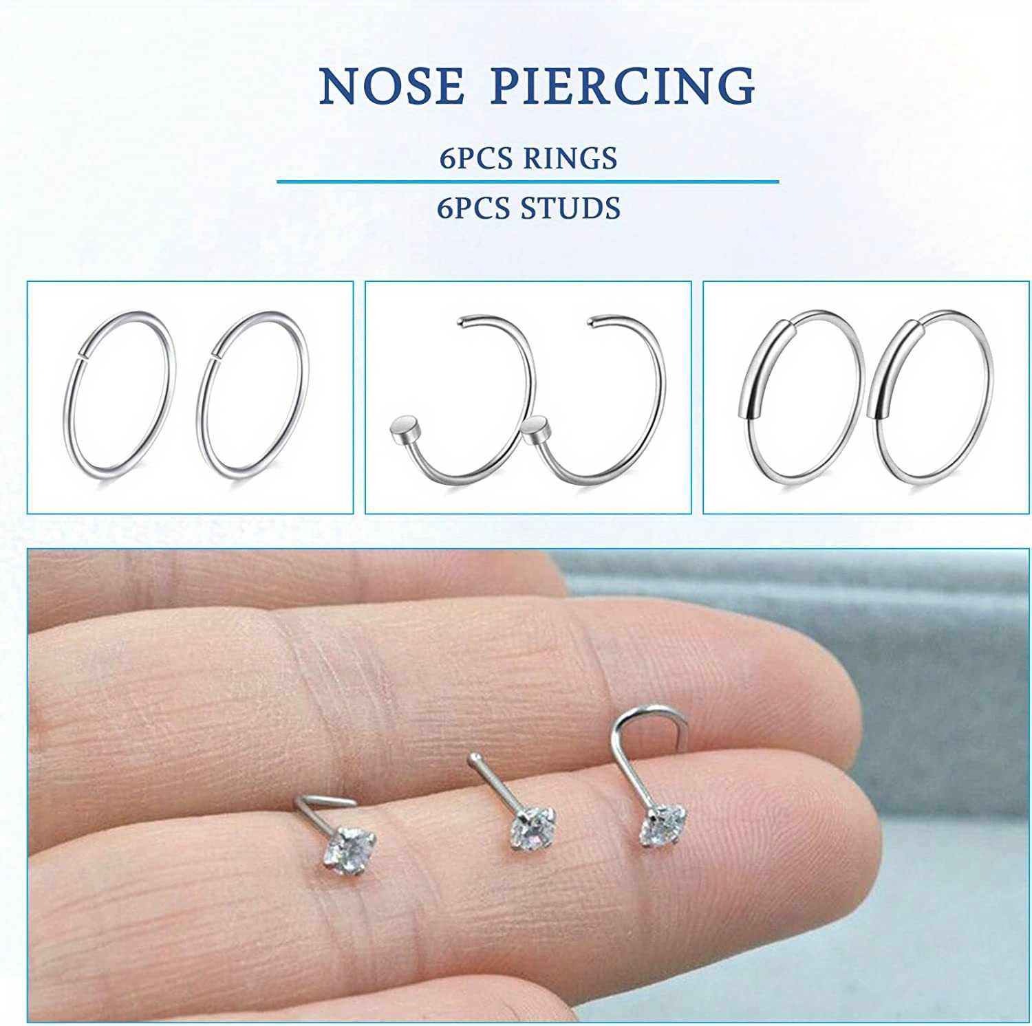 Self Nose Piercing Gun Disposable Safety Nose Percinging Kit Temu