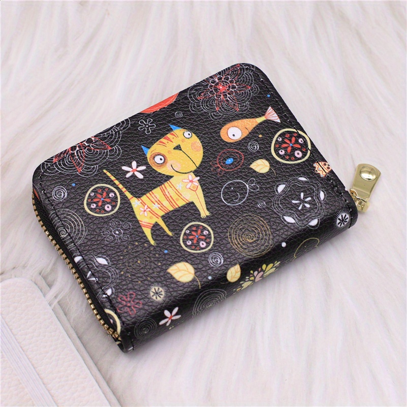 Plaid Pattern Credit Card Holder Stylish Zipper Around Coin Purse Faux  Leather Short Wallet - Bags & Luggage - Temu