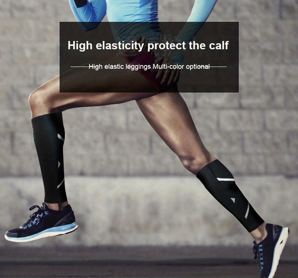 High Elastic Compression Calf Sleeve Reflective Design - Temu