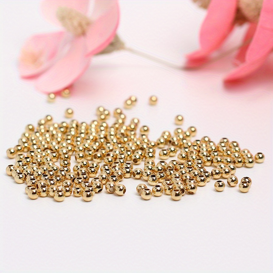 Small Beads Square Shape Tiny Beads 2mm Gold Beads for Necklace,bracelet  100pcs 