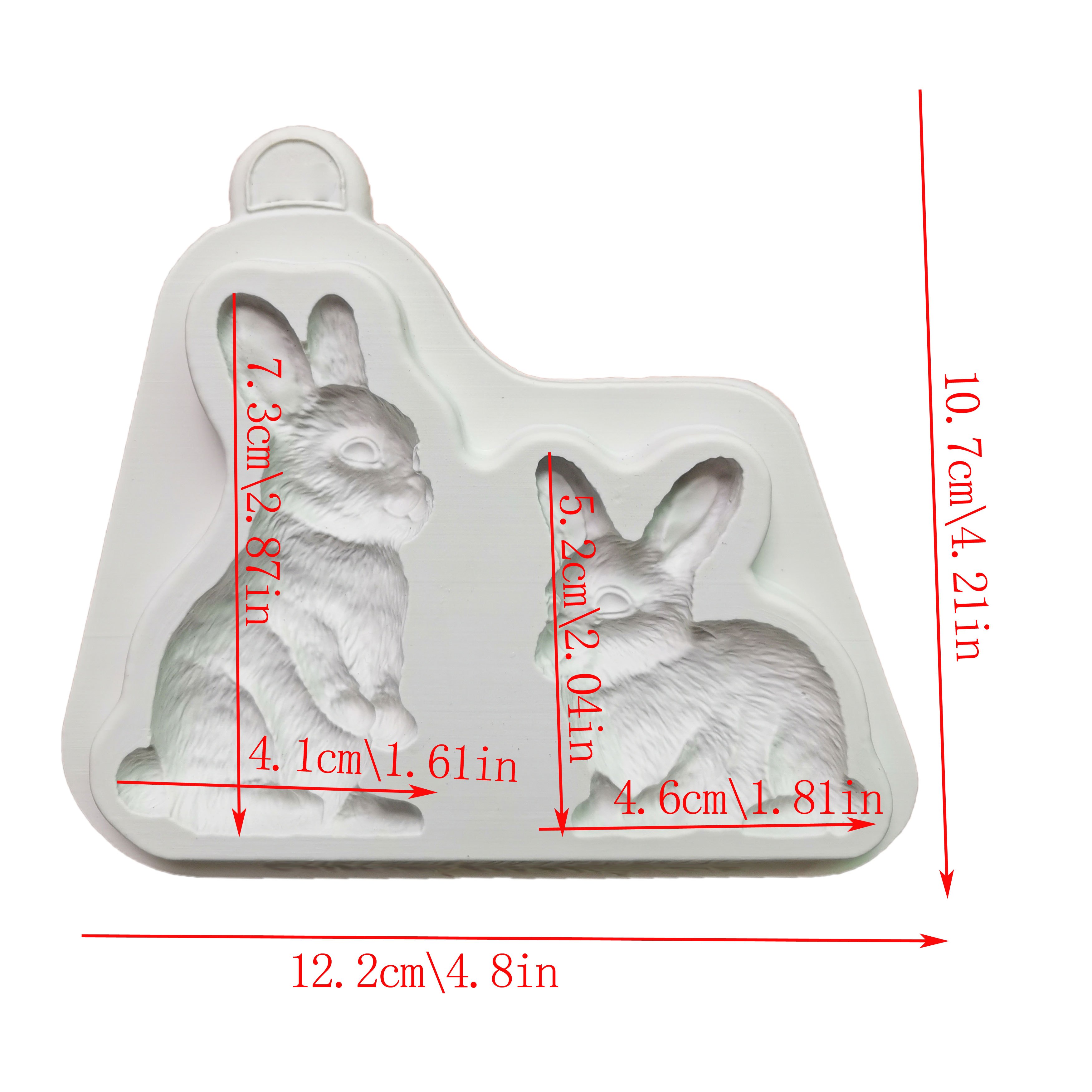 Image of Cute Rabbit Moulds Fondant Cake Cecoration Mold Candy, Cupcakes Top Decoration Chocolate Moulds,kitchen Utensils Baking Tools Wedding Birthday Party Decoration Moulds Are Reusable