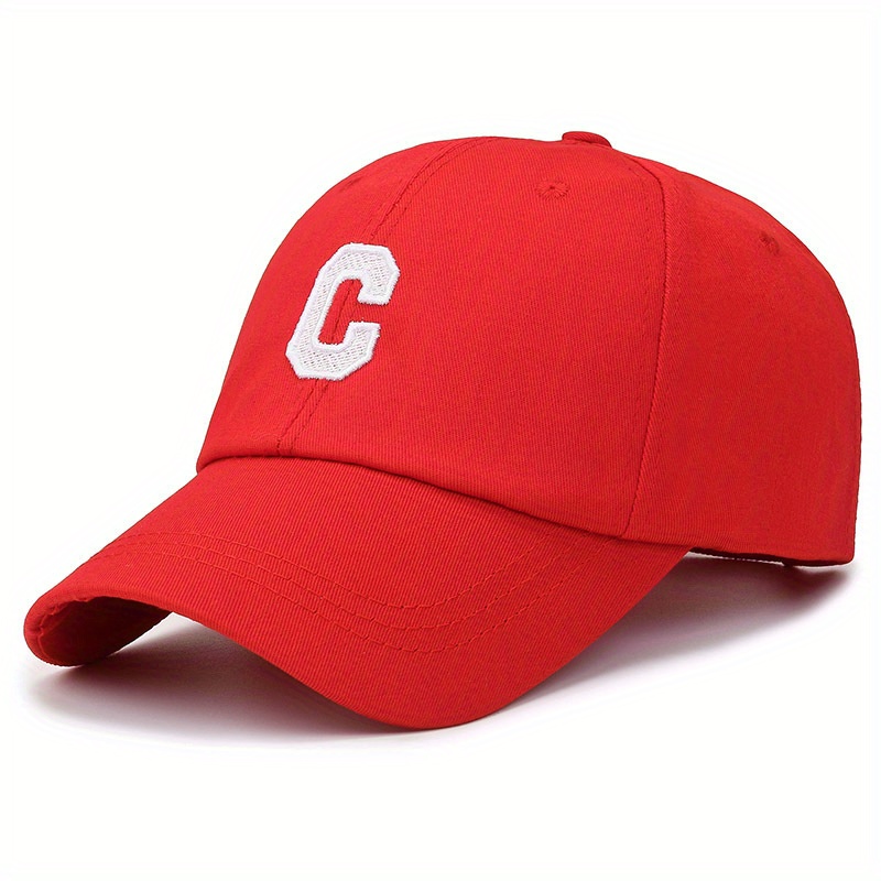 Classic C Label Baseball Cotton Solid Color Adjustable - Temu United ...