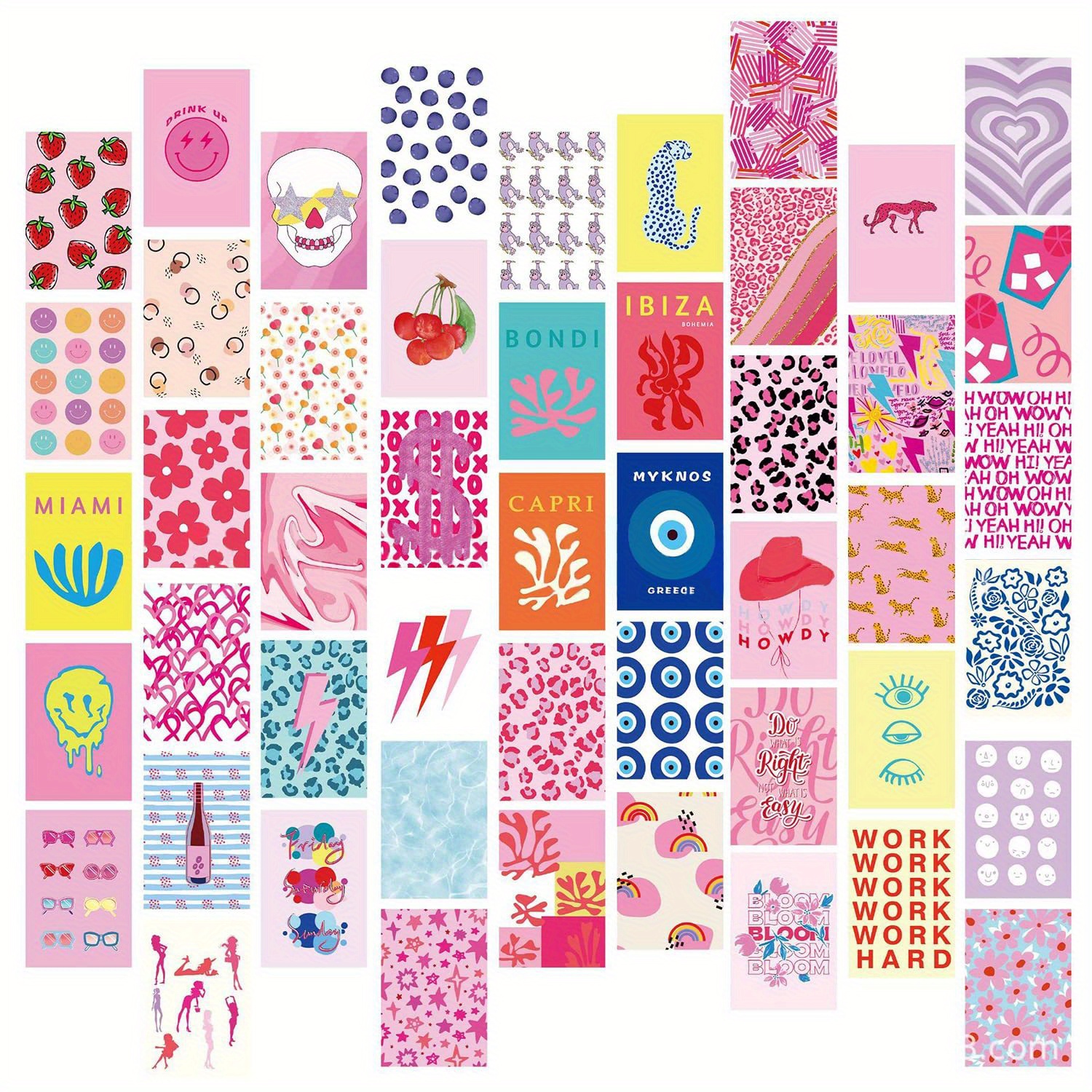 50pcs Preppy Aesthetic Pictures Wall Collage Kit 4x6 Inch Preppy Room Decor Aesthetic Preppy 0529