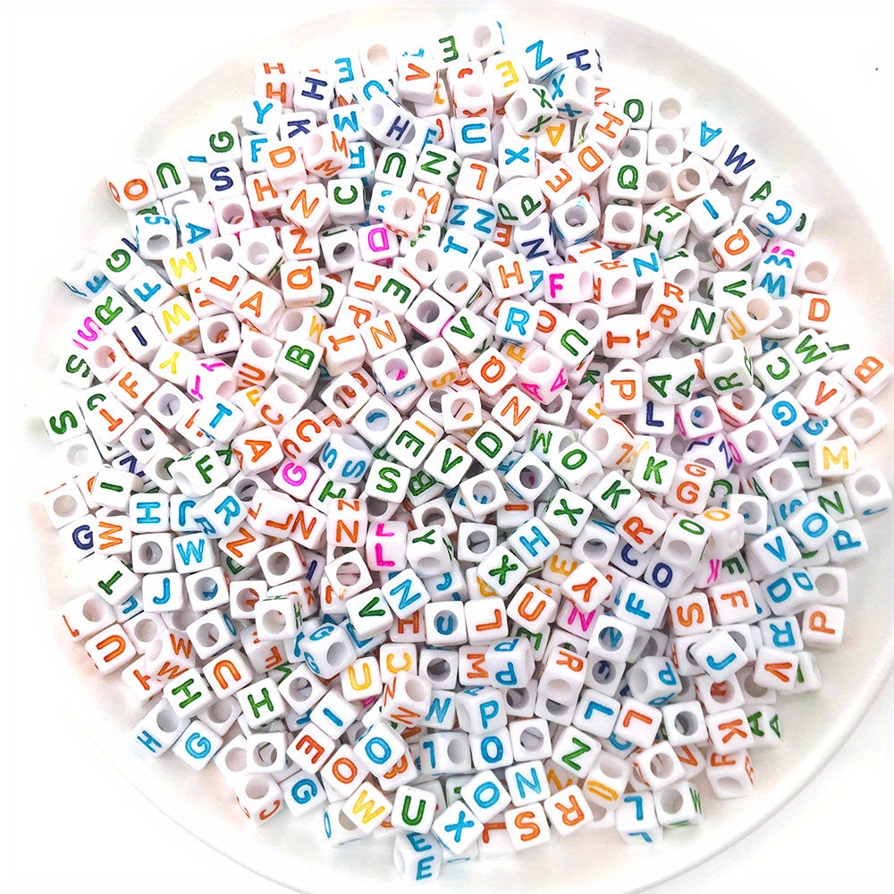 100pcs Alphabet Acrylic Beads for DIY Jewelry Making