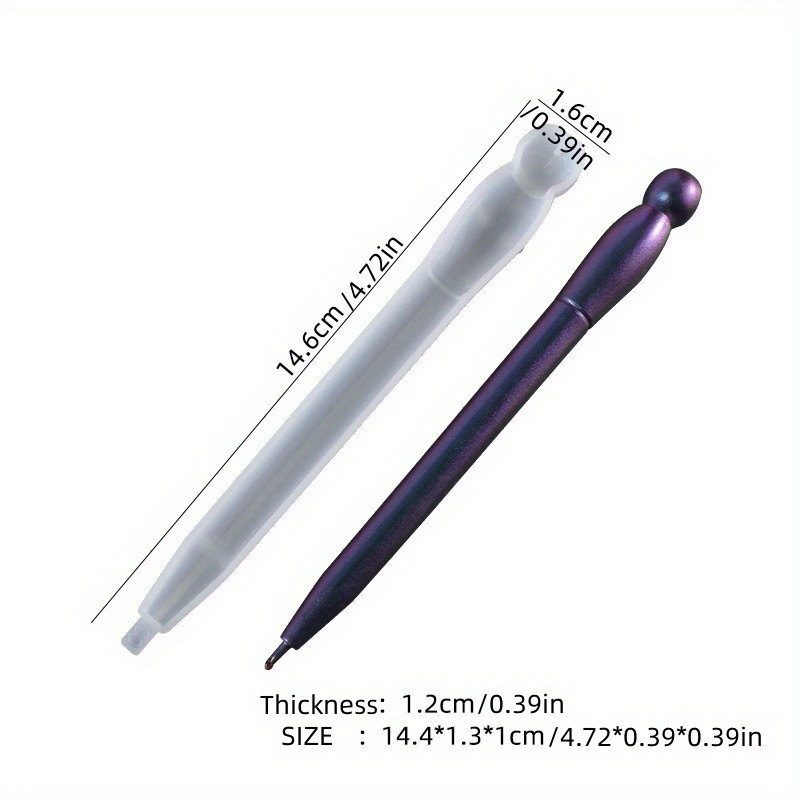 3 Pieces Pen Shape Resin Mold Ballpoint Pen Silicone Molds Epoxy