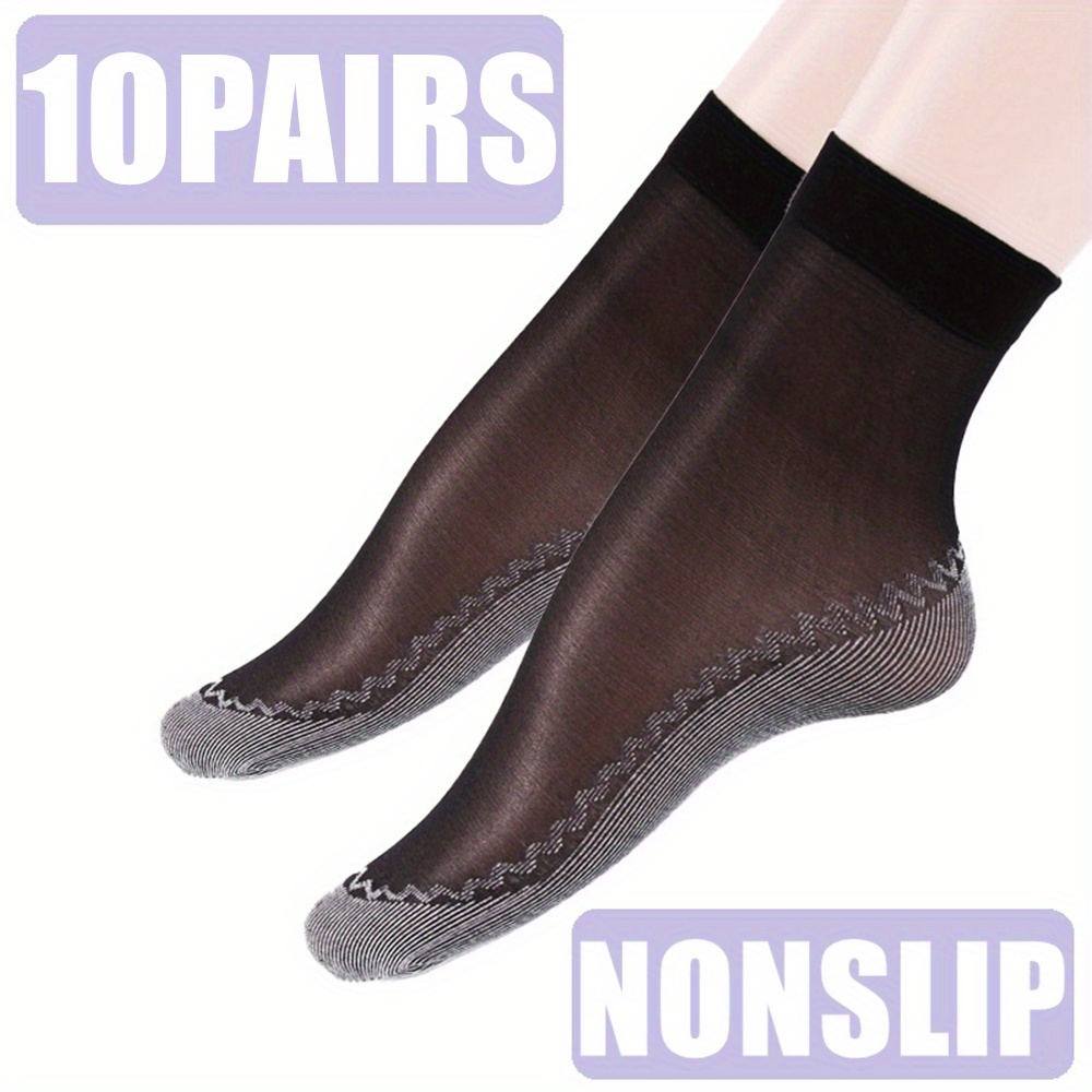 1/3 pares de calcetines transparentes para mujer, suaves al tobillo, medias  sedosas, calcetines cortos