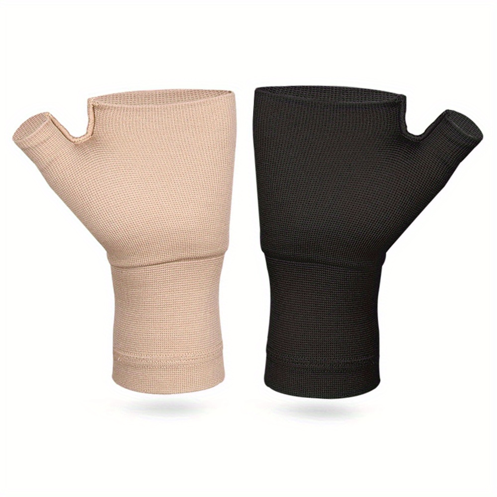 [Stretchy Sleeve] Stretchy Polyester Extended Knit Thumb Sleeve - Wrist Support Glove for Mouse Hand, Scar Covering, Pull-On Design, Hand Wash Only, Mouse Hand Support|Stretchy Knit Material|Polyester Fiber Glove