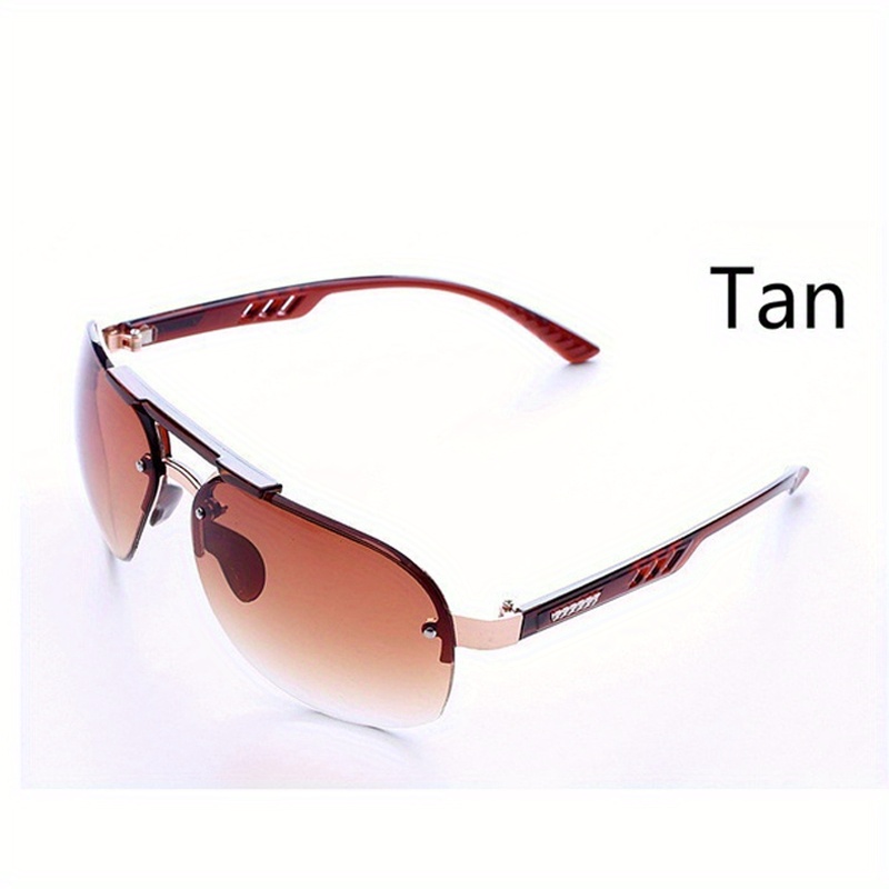 Gafas de sol con protección UV 400, anteojos de sol sin montura, gafas  geniales de moda, lentes de sol polarizadas, lentes de sol para conducir  para h