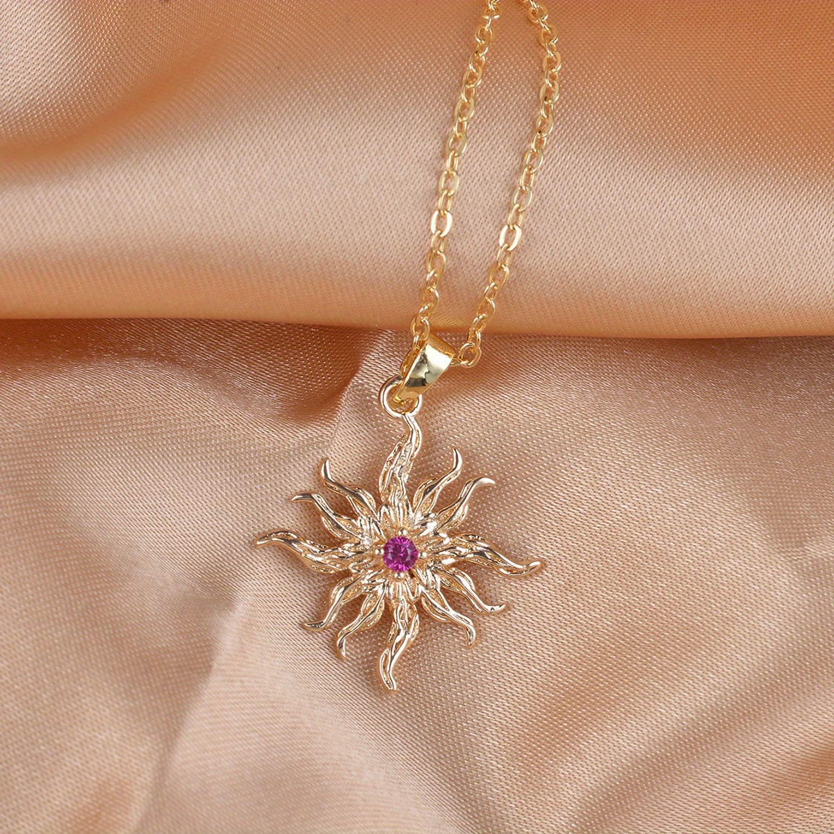 Golden Sun Necklace – Collarbone Jewelry