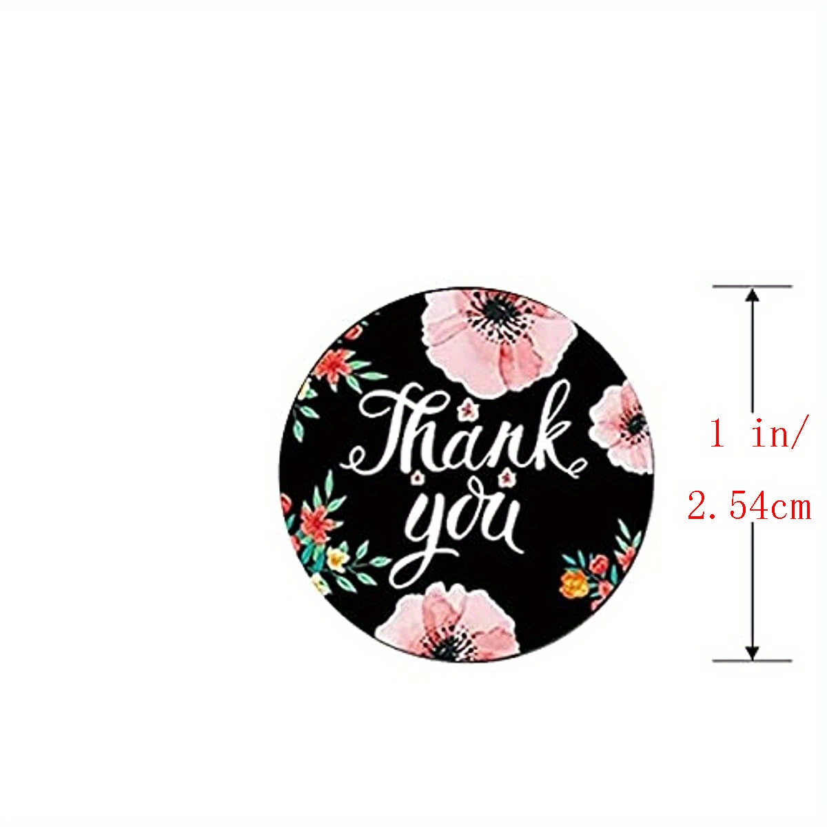 Thank You Stickers Floral Self Adhesive Stickers Lables - Temu