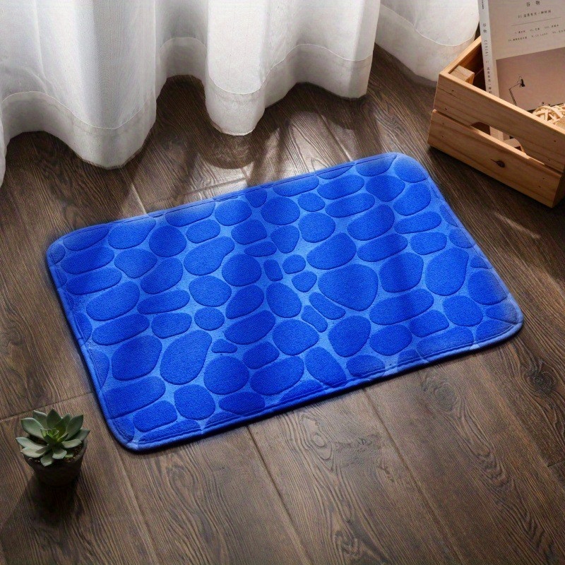 40x60cm/50x80cm)Cobblestone Home Bath Mat Coral Fleece Bathroom