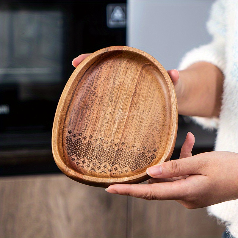 Versatile Acacia Wood Serving Trays - Set Of 3 Elegant