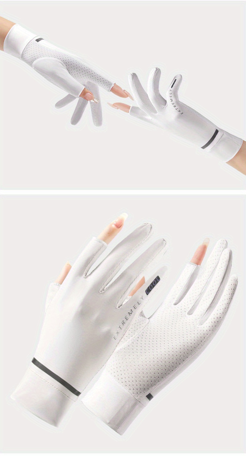 Sunscreen Gloves Women's Summer Uv Protection Mesh - Temu