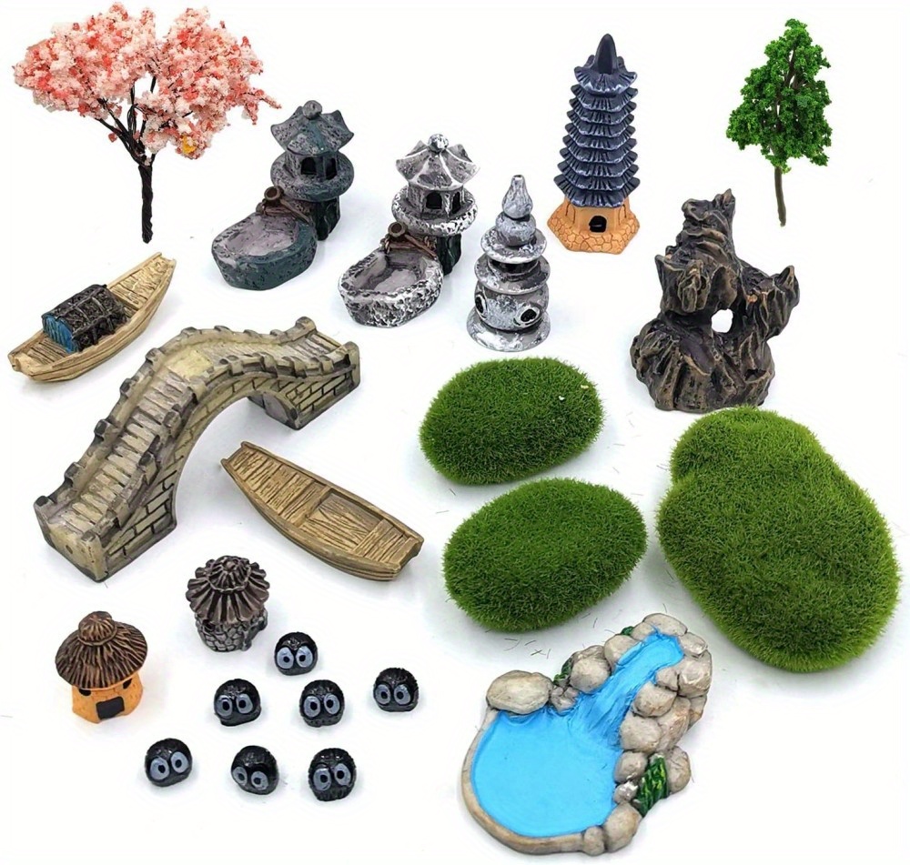 23 Pièces/ensemble Accessoires De Jardin Zen Kit - Temu Canada