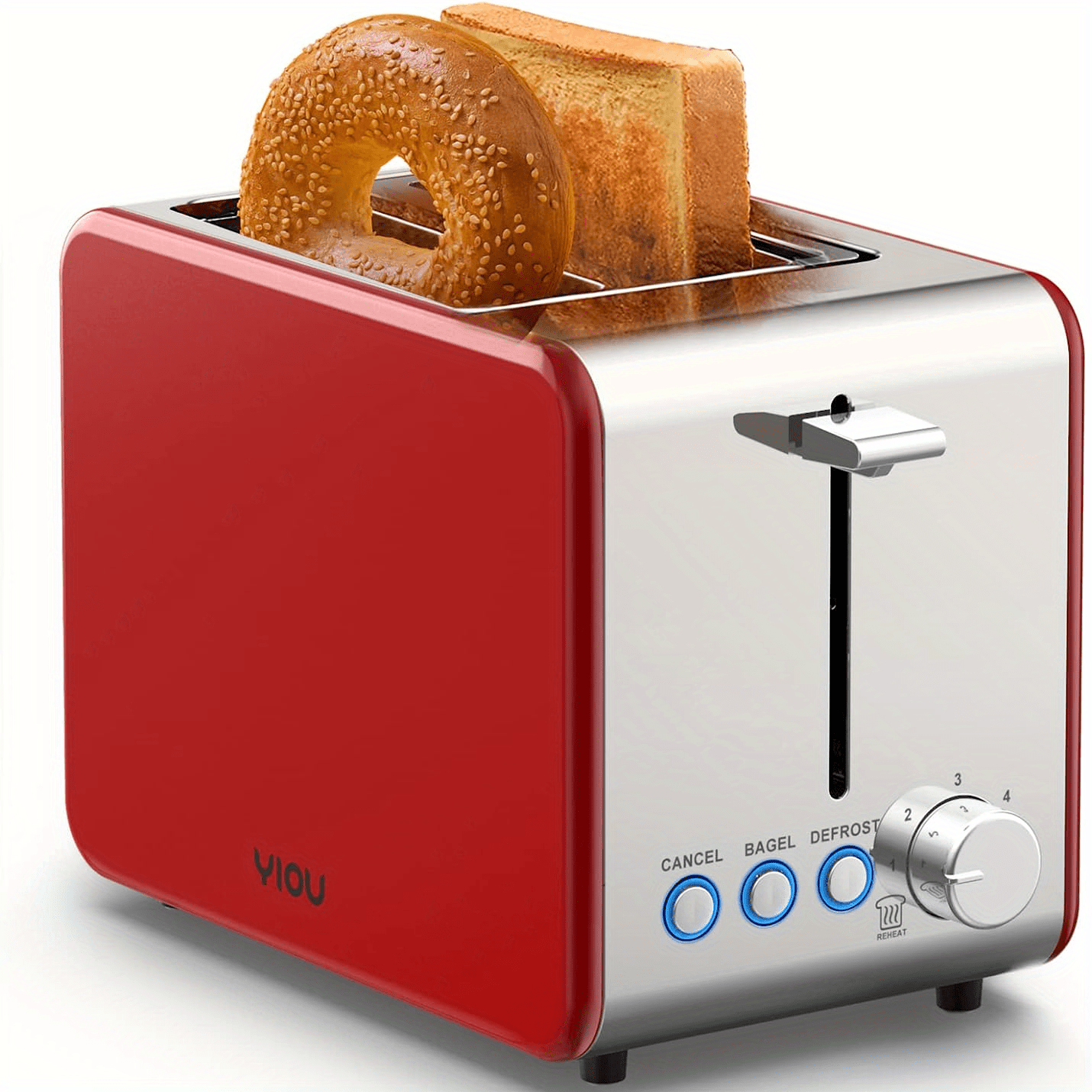 Evoloop Toaster 2 Slice, Stainless Steel Bread Toasters, 6 Bread