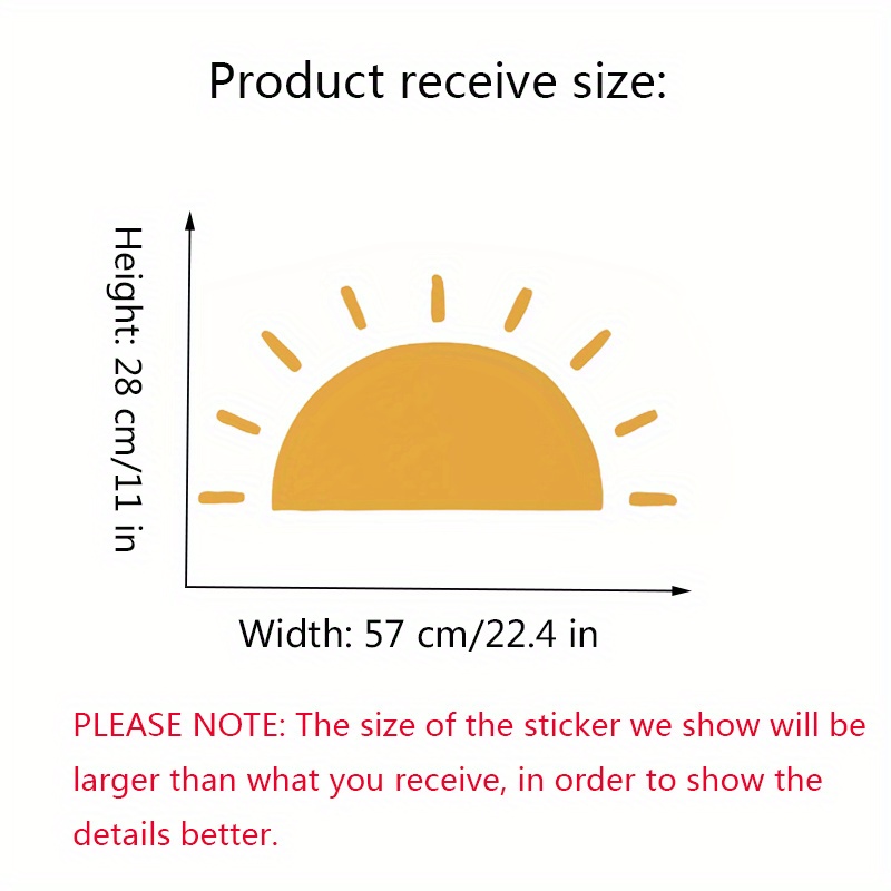 Half Sun Wall Decal Boho Nursery Sunshine Vinyl Wall Temu