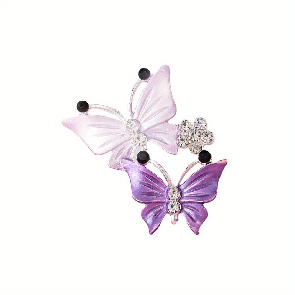 DOPA Auto-Lufterfrischer-Clips für Damen, 4 Stück, niedlicher  Doppel-Schmetterling, Diamant-Strass-Lufterfrischer-Lüftungsclip,  glitzerndes