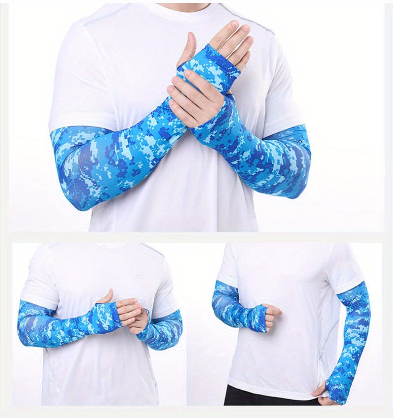 Summer Outdoor Camouflage Ice Sleeve Sports Sleeve Arm Guard Detachable ...