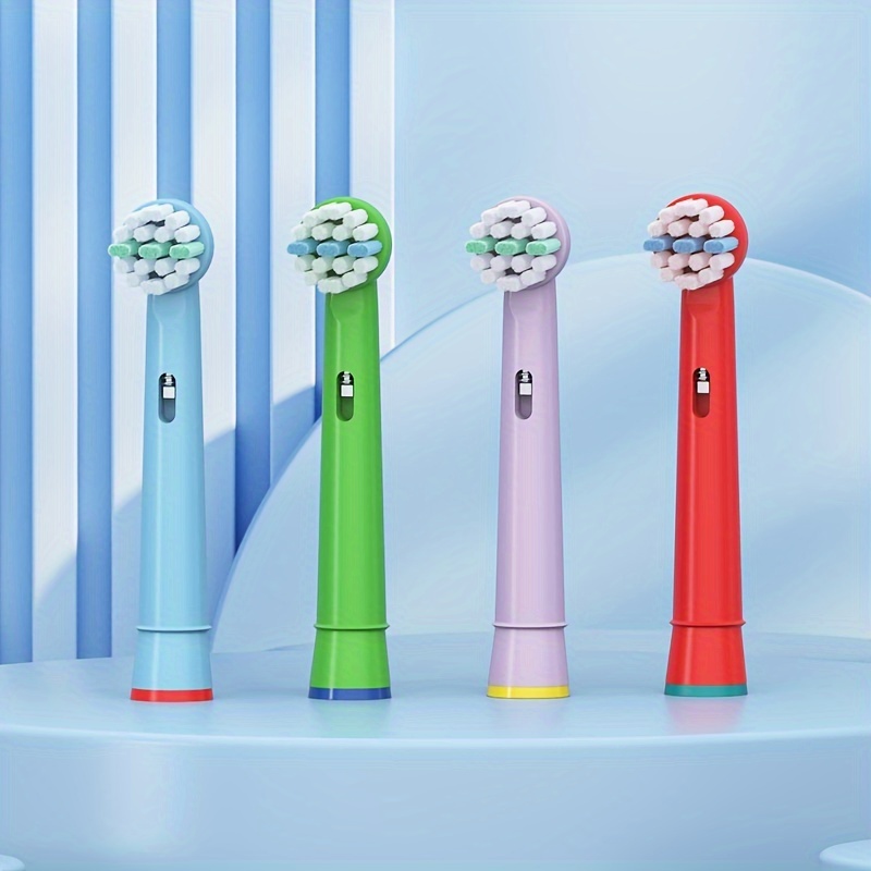 

4pcs/8pcs Oral B Kids Electric Toothbrush Replacement Heads - Universal Soft Bristles For Gentle Cleaning