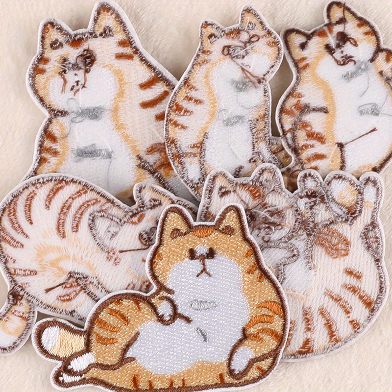 Cute Cartoon Cat Embroidery Patch For Clothes Backpacks And - Temu