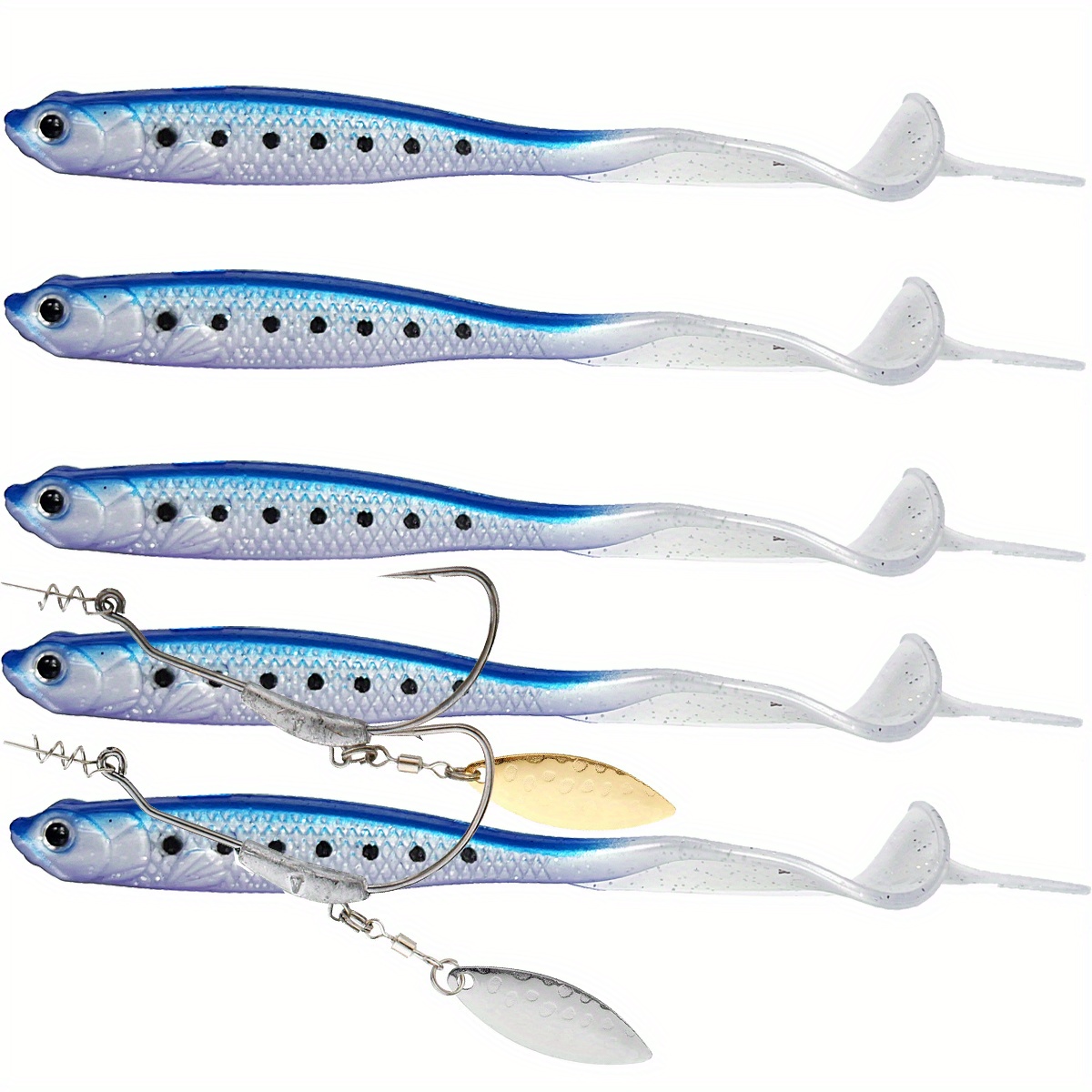 Artificial Fishing Lures Bionic Forked Tail Soft Baits Salt - Temu