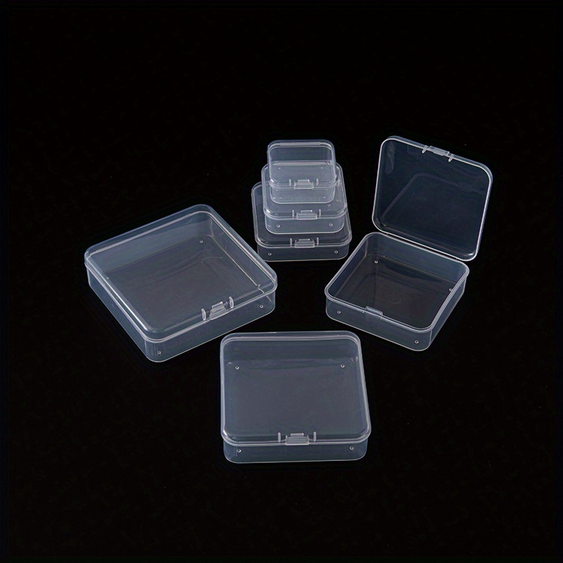 LJY 32 Pieces Mixed Sizes Square Empty Mini Clear Plastic Storage Containers  Box Case with Lids for Small Items and Other Craft Projects - LJY  Technology Inc Official Website