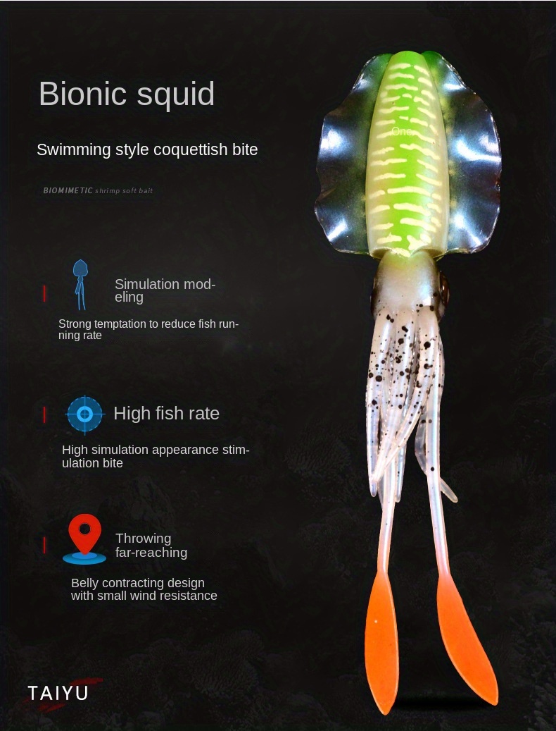 Luminous Cuttlefish Soft Bait Sea Fishing Sub bait - Temu Canada