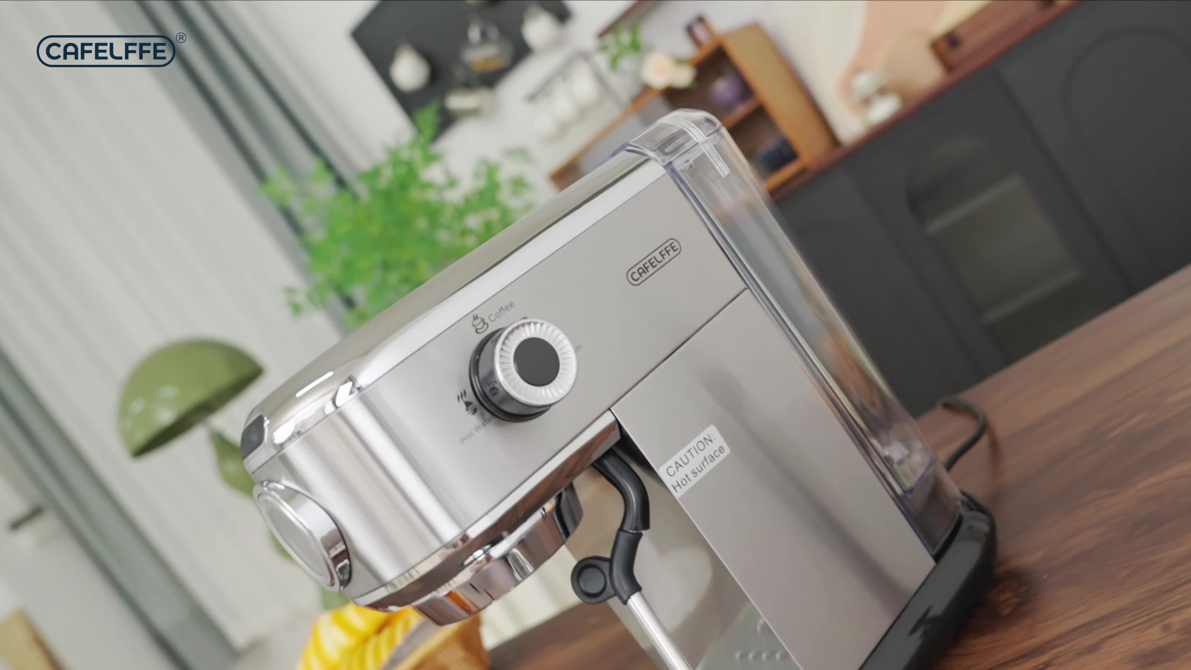 1 stuk CAFELFFEMK-601 espressomachine met melkschuimer, 20 bar extractie