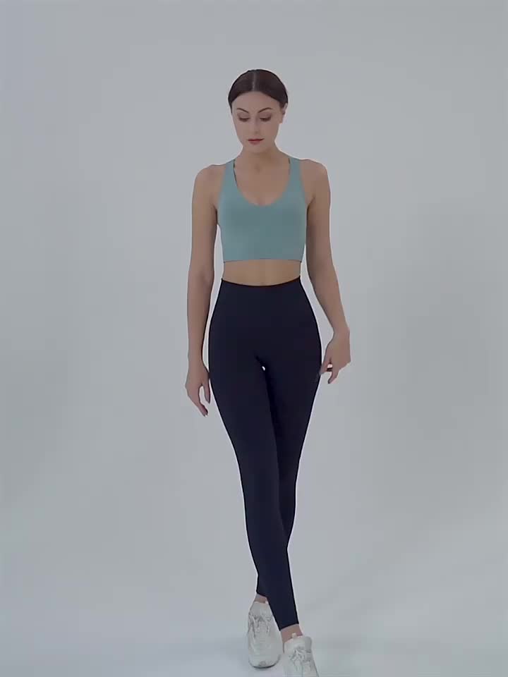 Women Sports Bra Yoga Deep V Beautiful Back Bra Fitness Workout Turtleneck  Vest With Chest Pad Gym Sport Underwear Women