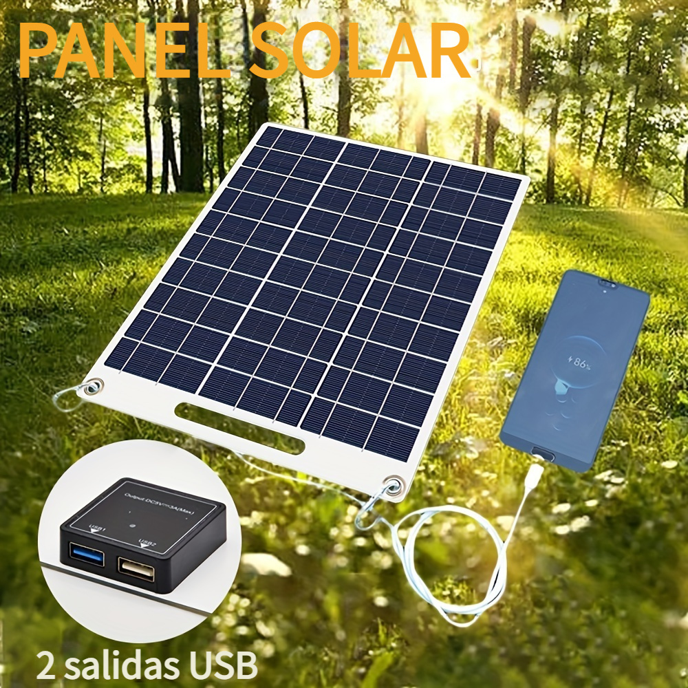Cargador Batería Solar 12v Panel Solar Flexible Controlador - Temu Chile