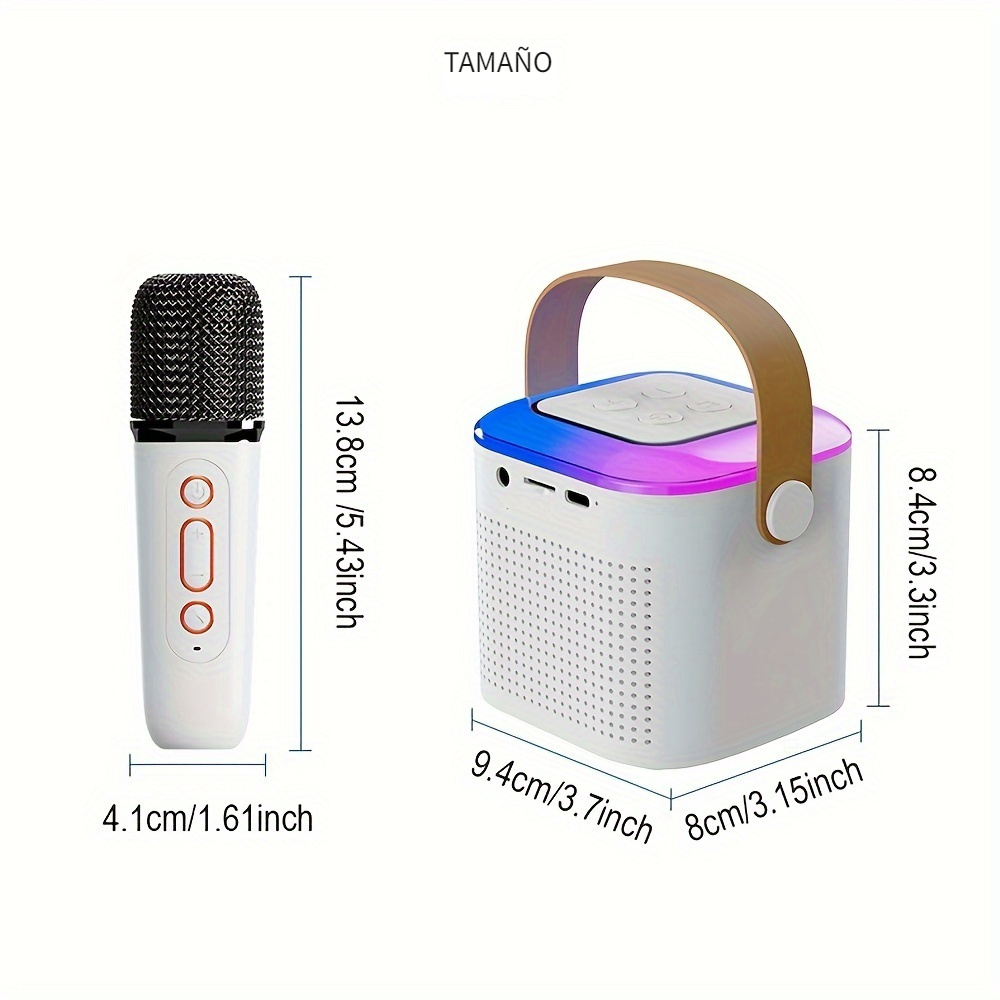 Micrófono de Karaoke con Bluetooth para adultos y niños, máquina de canto  portátil con micrófono inalámbrico