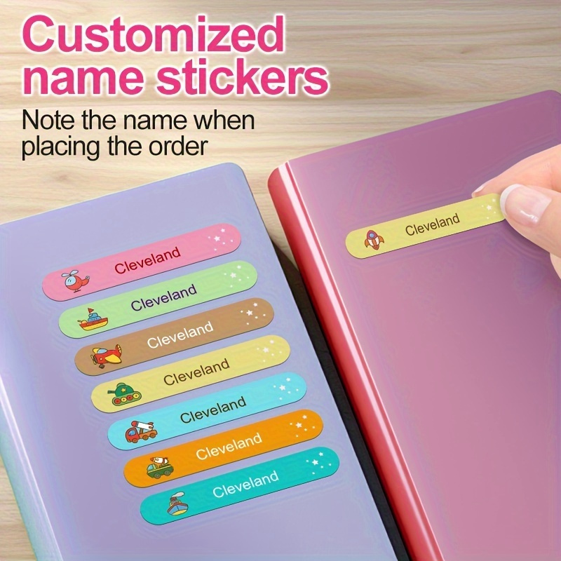 Personalized Name Stickers School Supply Temu United Kingdom