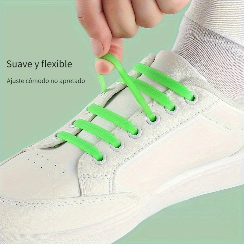 Cordones elásticos de silicona verde