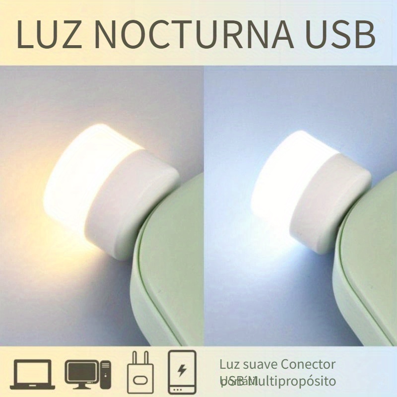 Comprar 1 Uds. Mini interruptor de luz nocturna LED, luz LED enchufable,  protección ocular, lámpara de luz nocturna para cabecera HMM