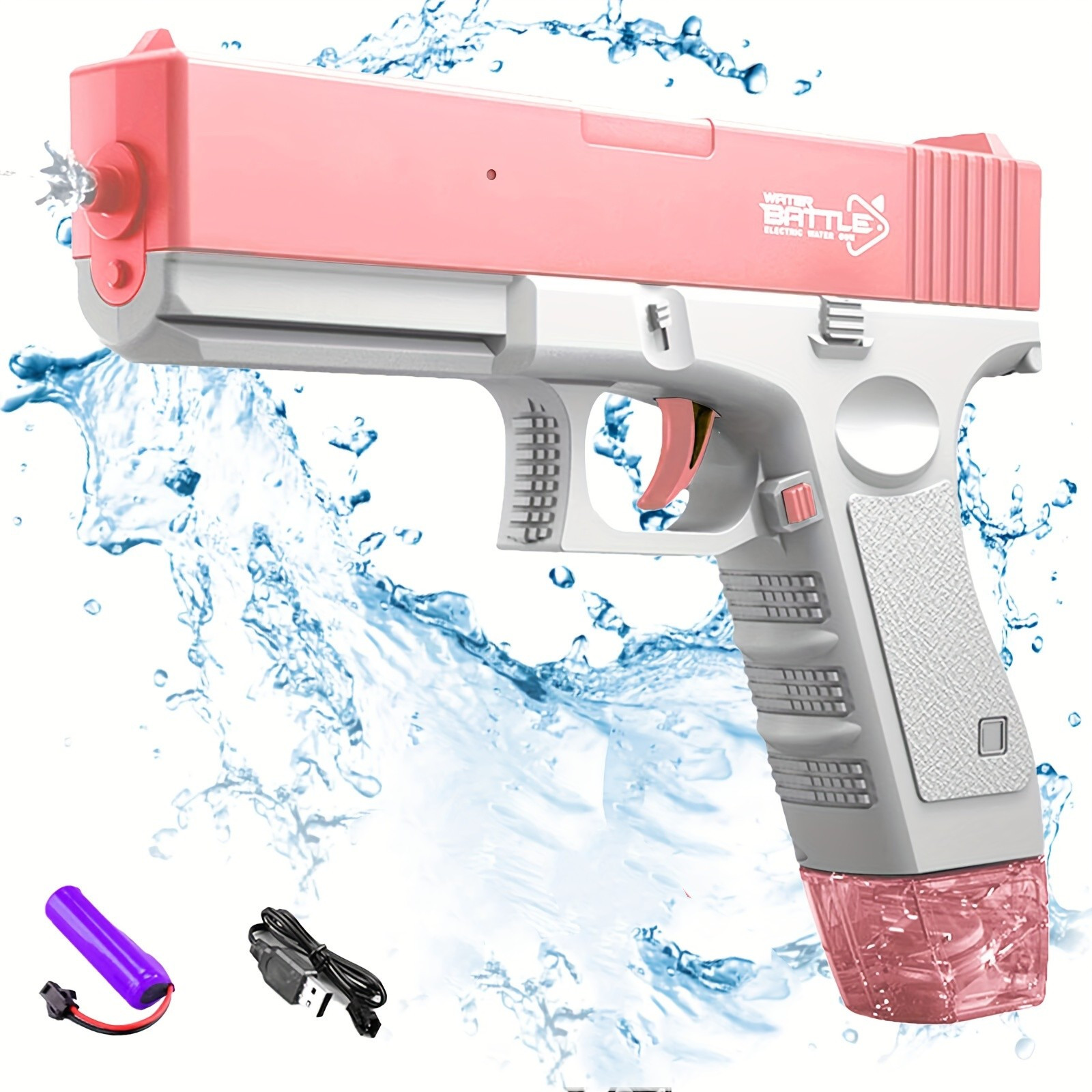 2023 New Water Gun Electric Glock Pistol Shooting Toy Full