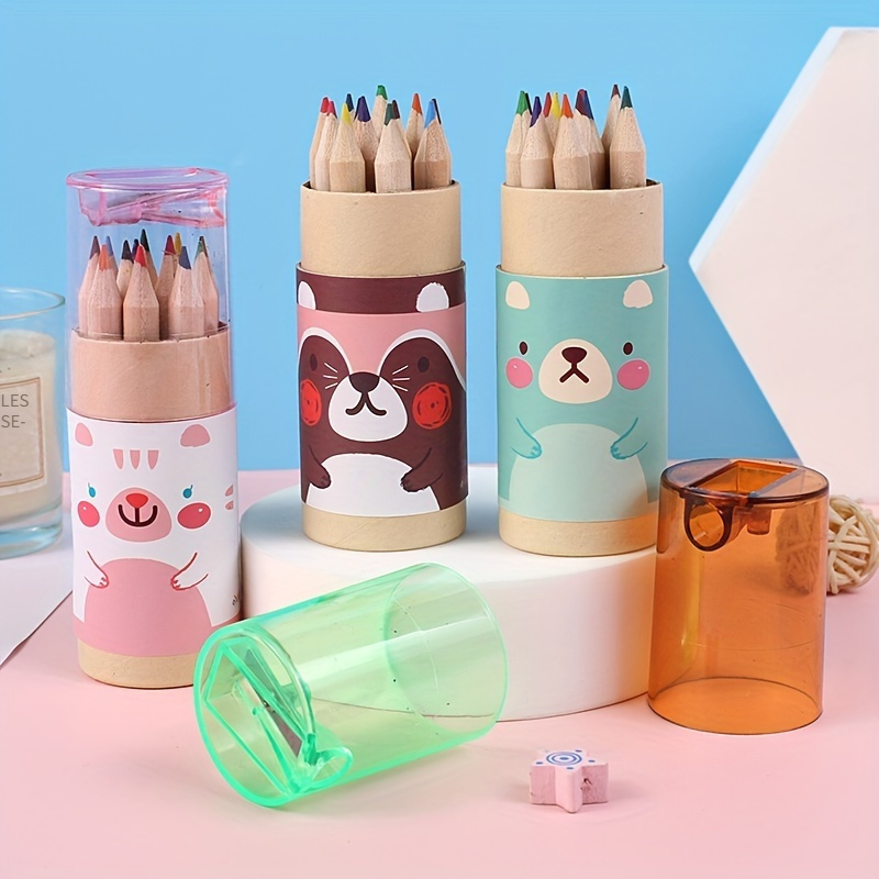 30 lápices de plástico apilables, lápices apilables en forma de oso para  niños, lápices de punto 5 en 1 para suministros de fiesta de cumpleaños