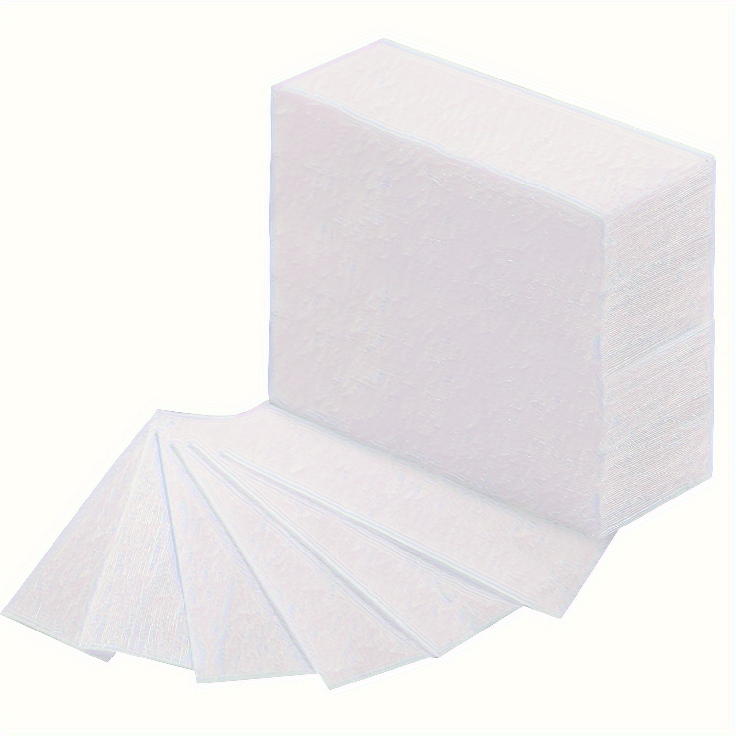 

100 Pcs Non Woven Wax Strips Facial And Body Hair Removal Waxing Strips Epilating Wax Strip Paper, White Depilatory Paper
