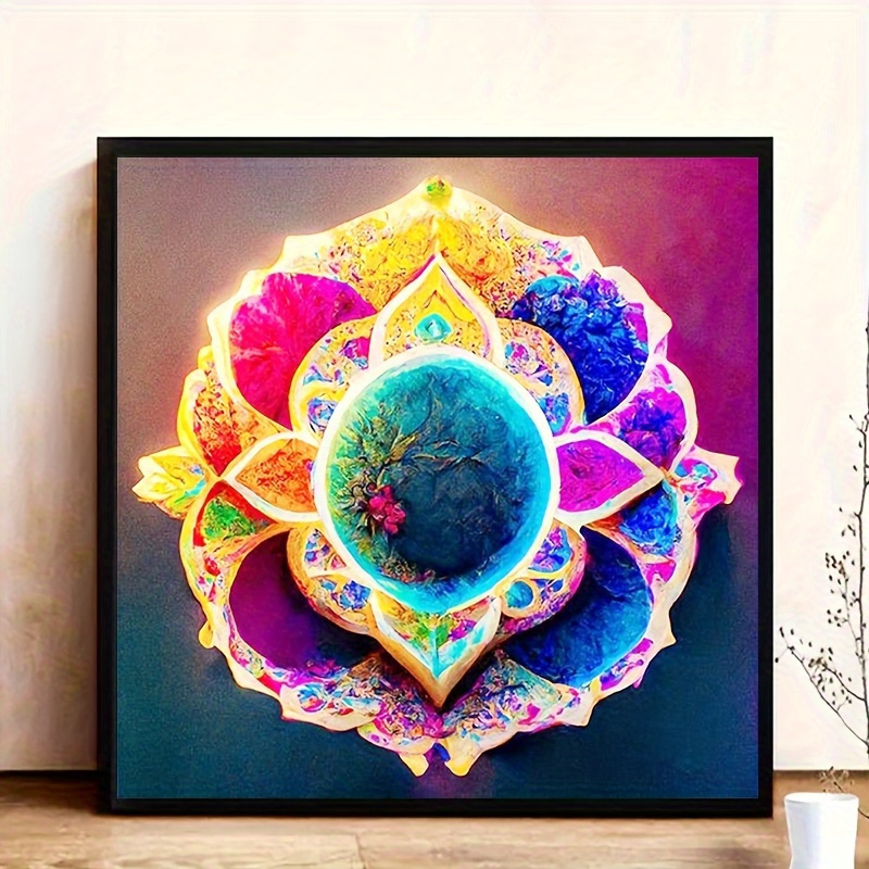 5d Diamond Painting Set Colorful Mandala Pattern Suitable - Temu Bulgaria