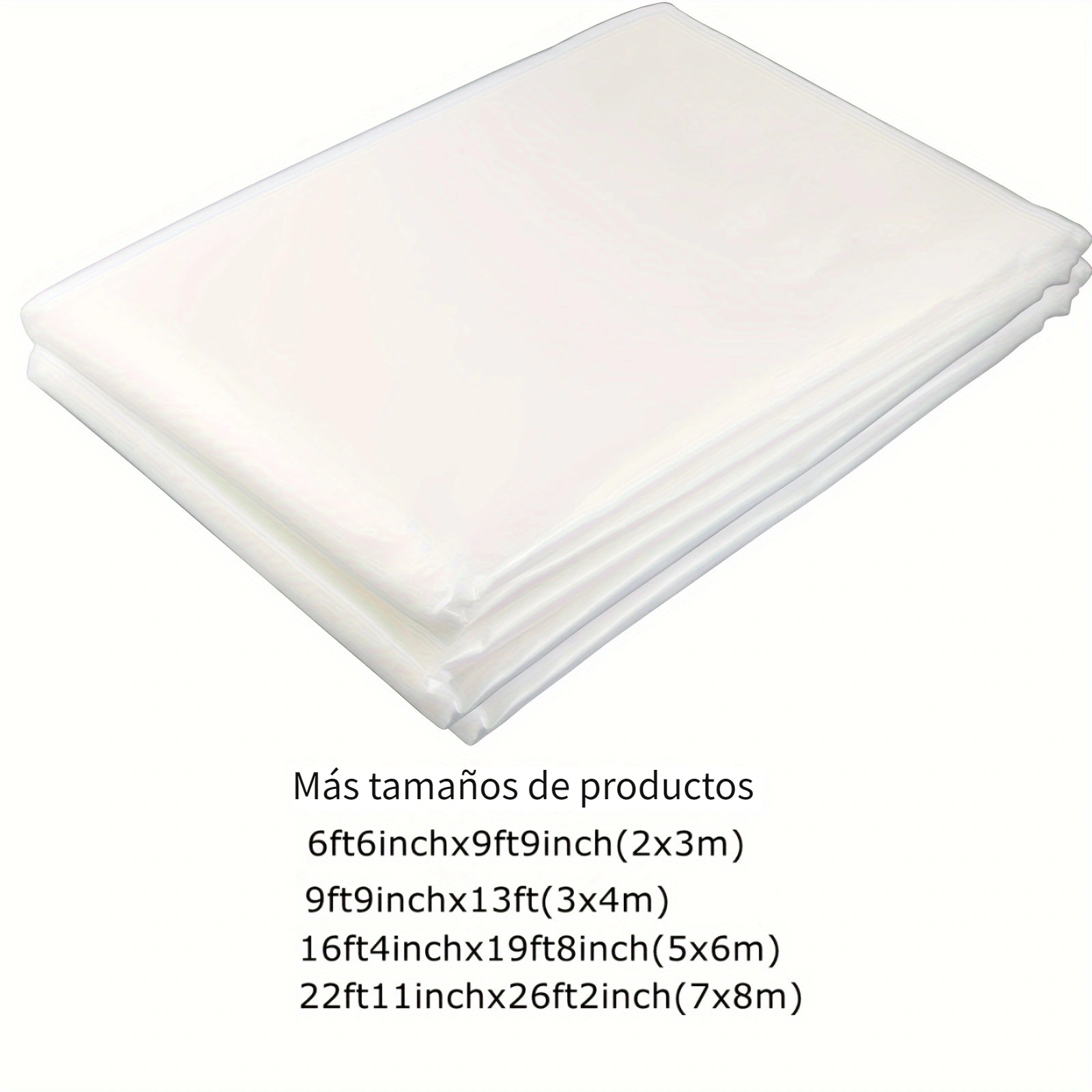 ANPHSIN Paquete de 2 láminas de plástico transparente para invernadero, 6.5  pies x 6.5 pies, cubiertas de polietileno para plantas de invernadero
