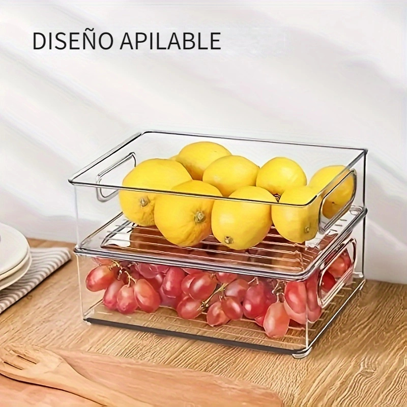 Organizador De Refrigerador BINS CAJA DE ALMACENAMIENTO DE FRUTOS DE FRUTAS  CLEAR Caja De Almacenamiento Con Mango Para Gabinete Congelador Accesorios  De Cocina Organización 210309 De 10,33 €