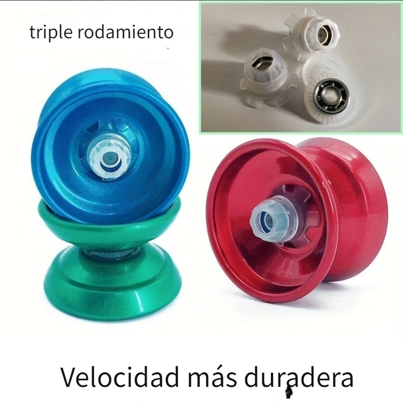 JOLESHARE Yoyo profesional sensible de aluminio para niños principiantes,  rodamiento de bolas de repuesto para jugadores avanzados de Yoyo + 1 guante