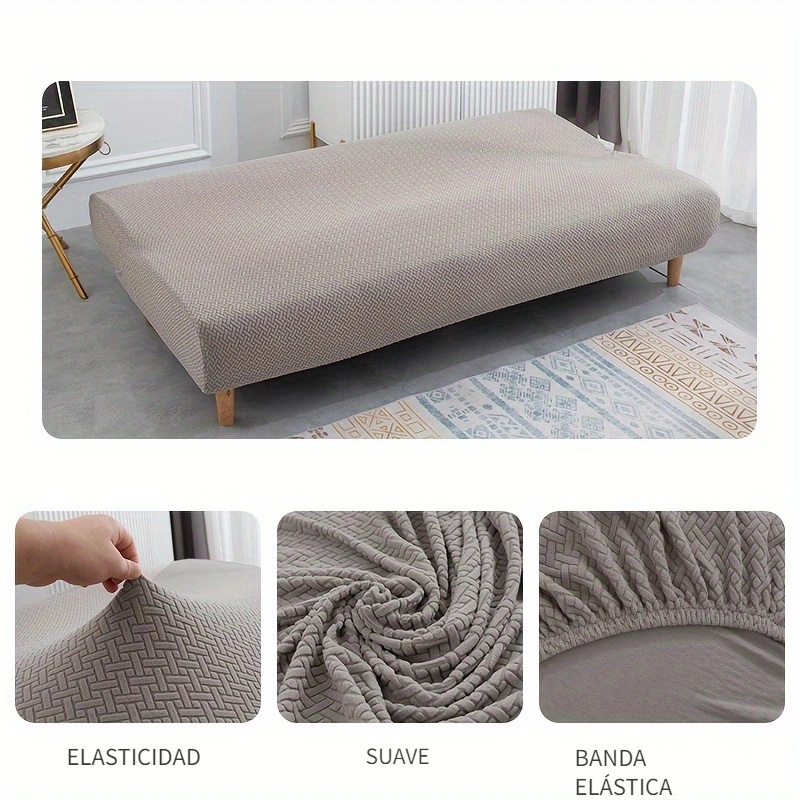  HUIJU Funda para sofá sin brazos de 3/2 plazas sin brazos, funda  para sofá cama individual sin brazos, funda para sofá cama pequeña gruesa sin  brazos, funda para sofá sin brazos