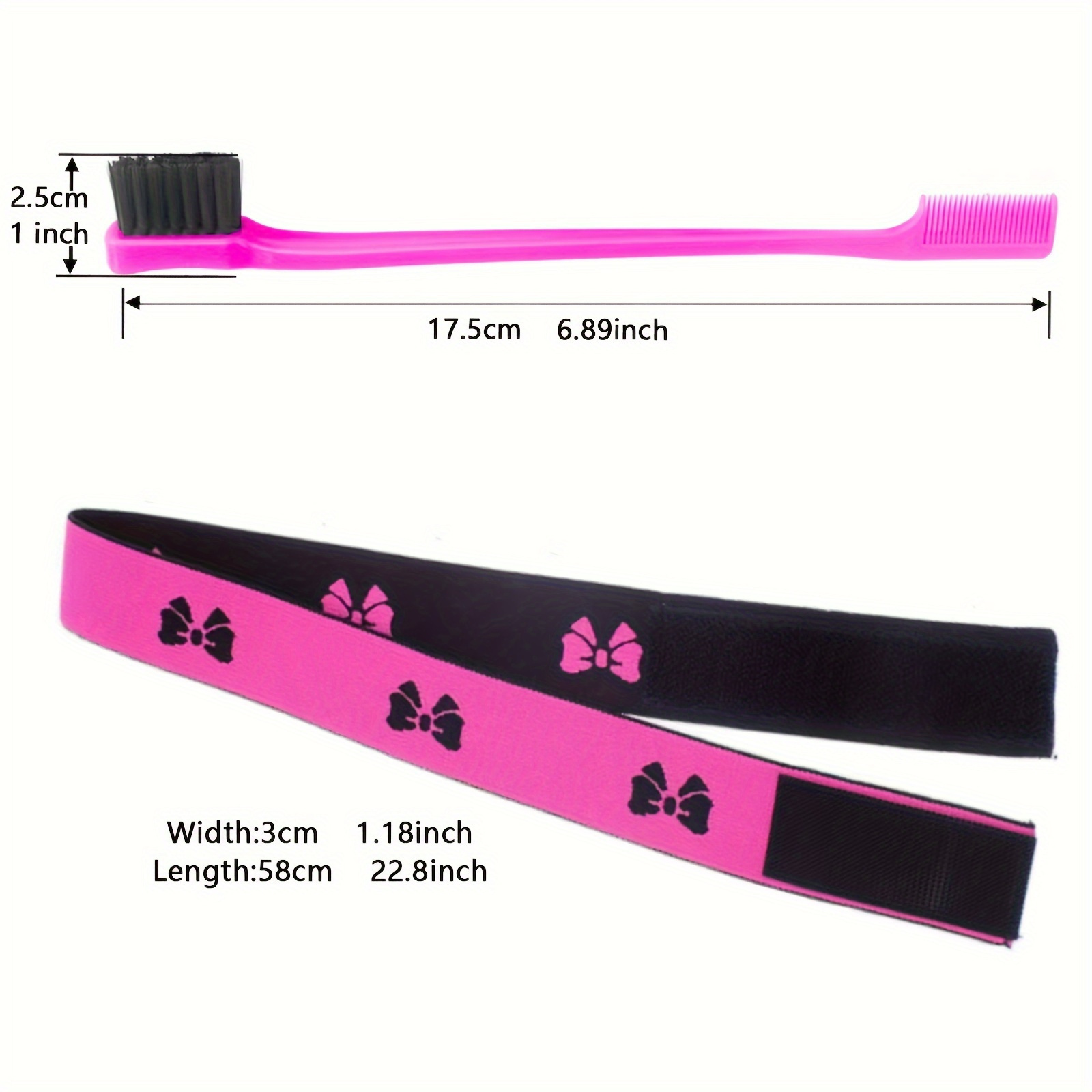 

4 Pièces/ensemble Forte Tenue Bord Non Gras Contrôle Des Bords Plus Lisse Avec Bâton De Cire Et Brosses De Bord Et Bande De Bord