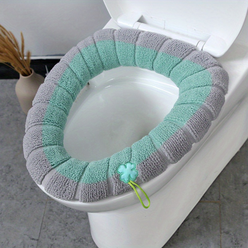 1pc Random Color Toilet Seat Cushion,with handle and washable