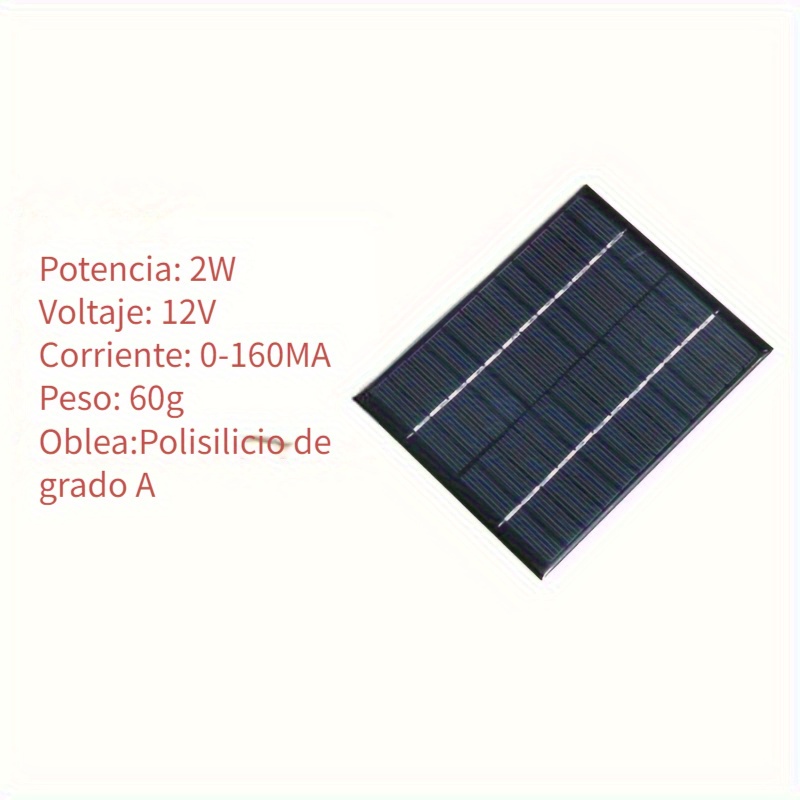 1 Set 5.5V 300mA 2.2W Mini Paneles Solares Para Energía - Temu